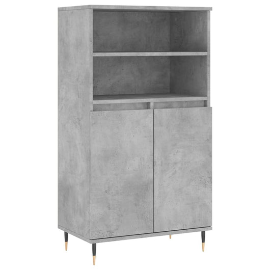 Credenza-Buffet-Armadio da cucina Grigio Cemento 60x36x110 cm in Legno Multistrato 123472