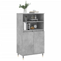 Credenza Grigio Cemento 60x36x110 cm in Legno Multistrato 831480