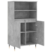Credenza Grigio Cemento 60x36x110 cm in Legno Multistrato 831480
