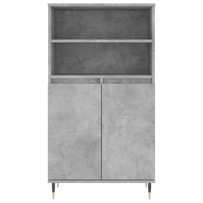 Credenza Grigio Cemento 60x36x110 cm in Legno Multistrato 831480