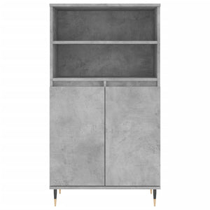 Credenza-Buffet-Armadio da cucina Grigio Cemento 60x36x110 cm in Legno Multistrato 123472