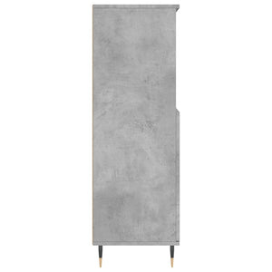 Credenza Grigio Cemento 60x36x110 cm in Legno Multistrato 831480