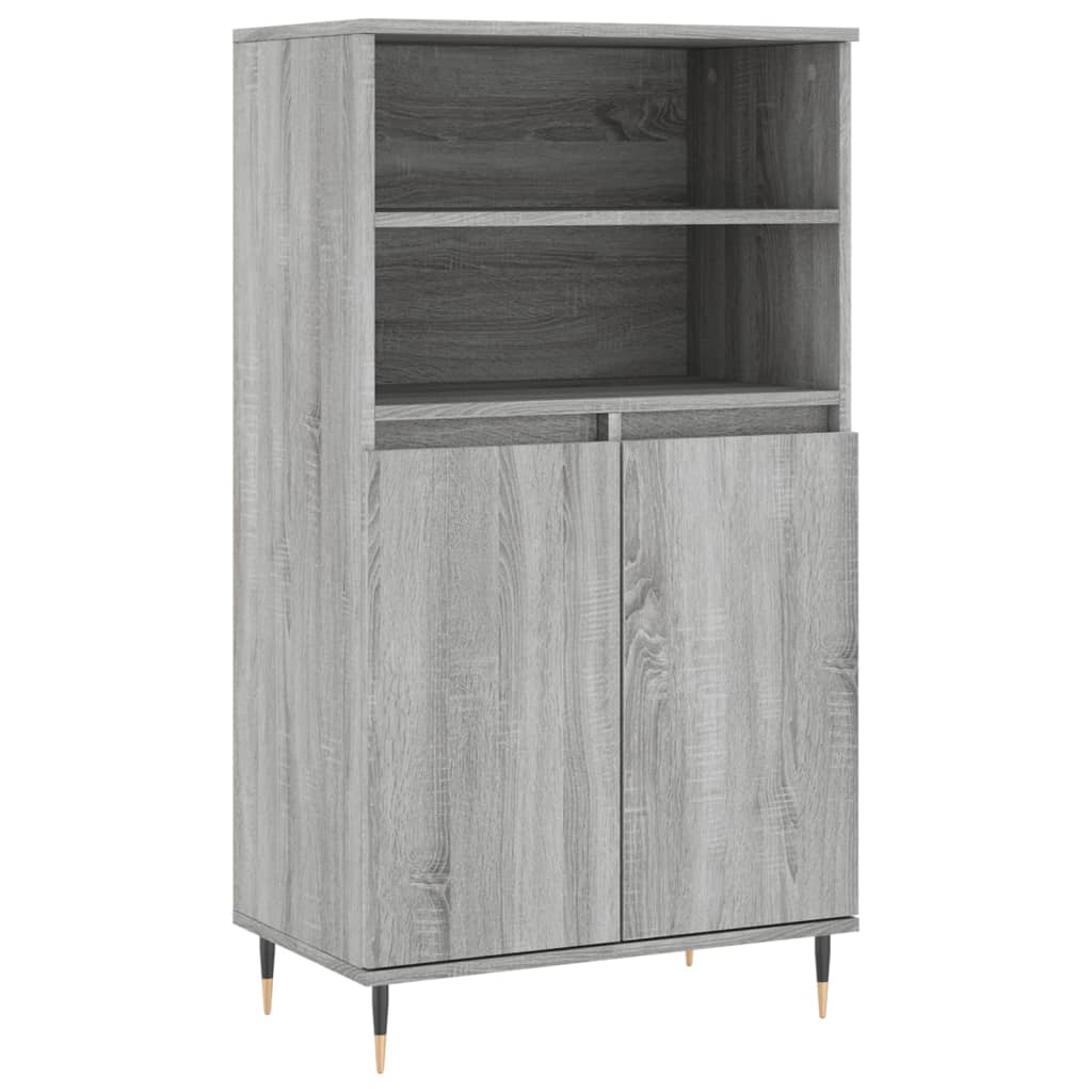 Credenza-Buffet-Armadio da cucina Grigio Sonoma 60x36x110 cm in Legno Multistrato 224798