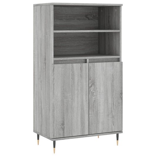 Credenza-Buffet-Armadio da cucina Grigio Sonoma 60x36x110 cm in Legno Multistrato 224798