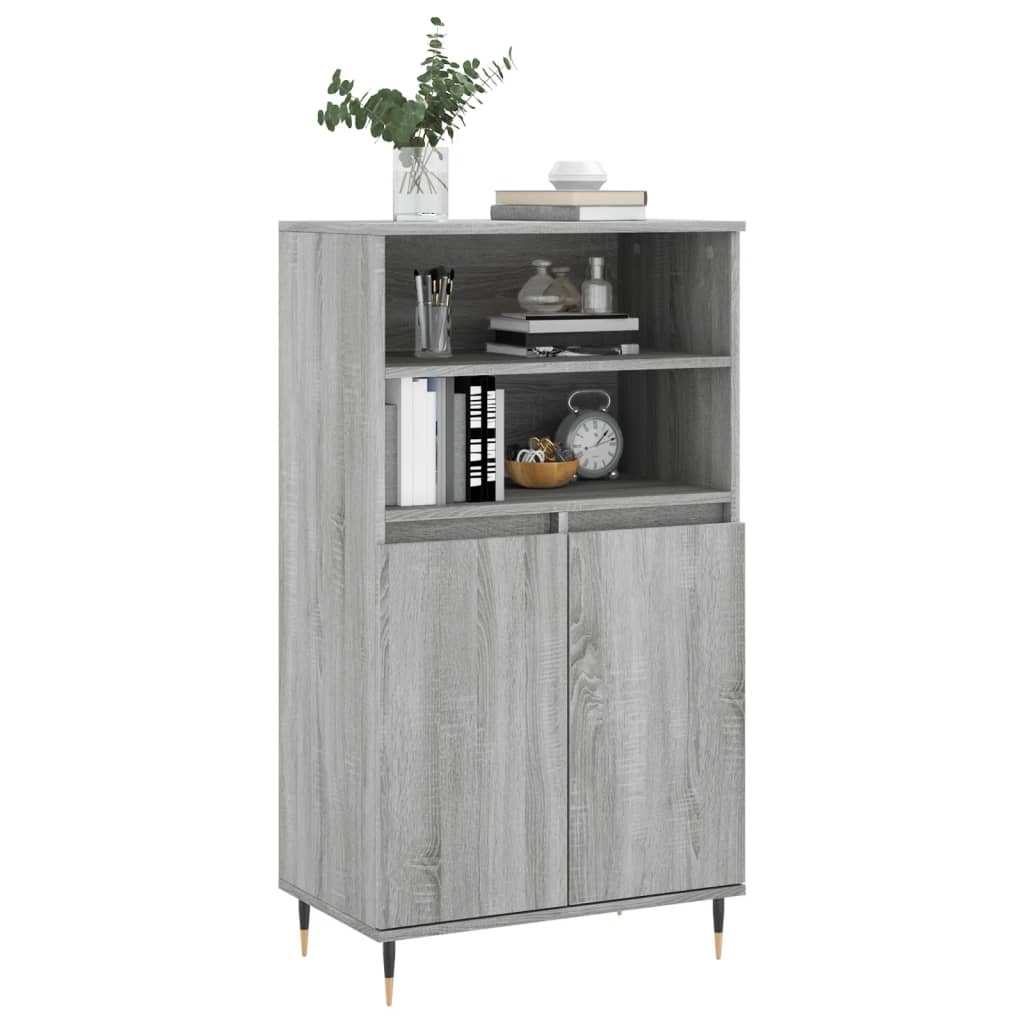 Credenza-Buffet-Armadio da cucina Grigio Sonoma 60x36x110 cm in Legno Multistrato 224798