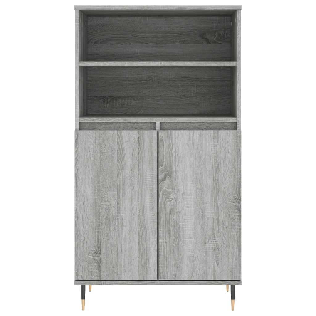 Credenza-Buffet-Armadio da cucina Grigio Sonoma 60x36x110 cm in Legno Multistrato 224798
