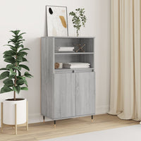 Credenza-Buffet-Armadio da cucina Grigio Sonoma 60x36x110 cm in Legno Multistrato 224798