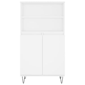 Credenza-Buffet-Armadio da cucina Alta Bianca 60x36x110 cm in Legno Multistrato 310676