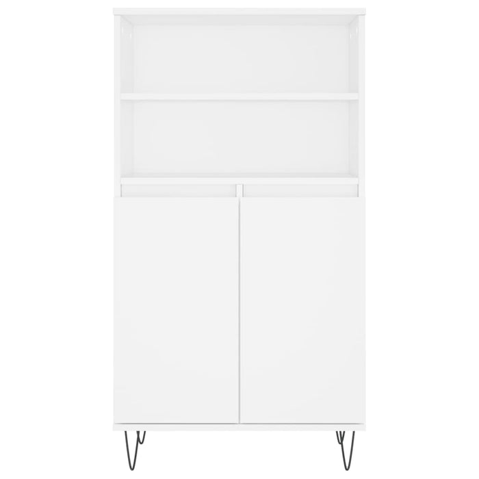 Credenza-Buffet-Armadio da cucina Alta Bianca 60x36x110 cm in Legno Multistrato 310676