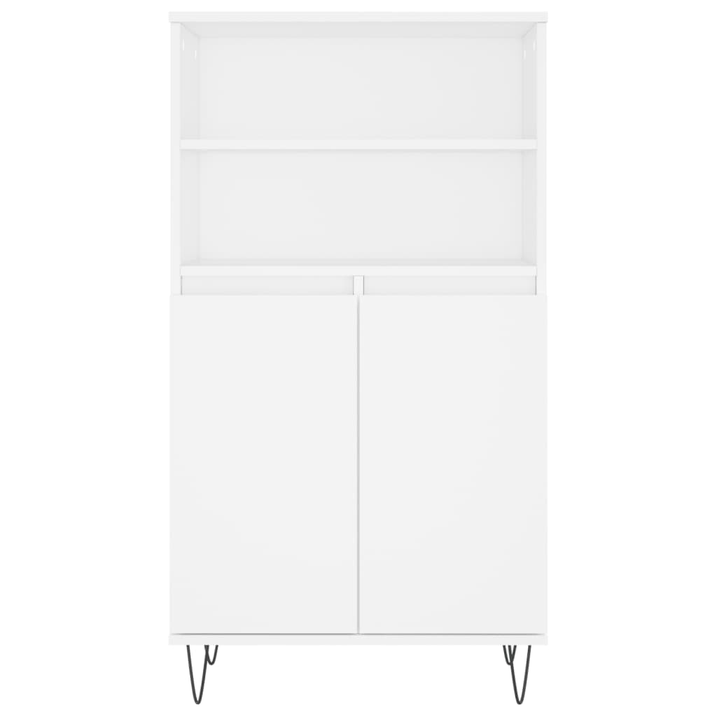 vidaXl Credenza Alta Bianca 60x36x110 cm in Legno Multistrato