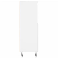 Credenza-Buffet-Armadio da cucina Alta Bianca 60x36x110 cm in Legno Multistrato 310676