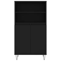 Credenza Nera 60x36x110 cm in Legno Multistrato 831485