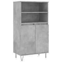 Credenza-Buffet-Armadio da cucina Grigio Cemento 60x36x110 cm in Legno Multistrato 967312