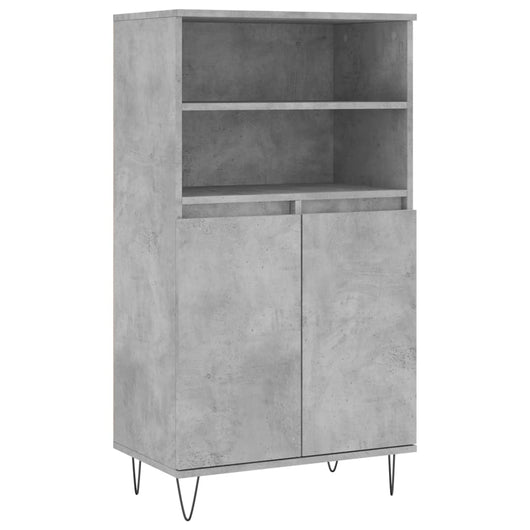 Credenza-Buffet-Armadio da cucina Grigio Cemento 60x36x110 cm in Legno Multistrato 967312