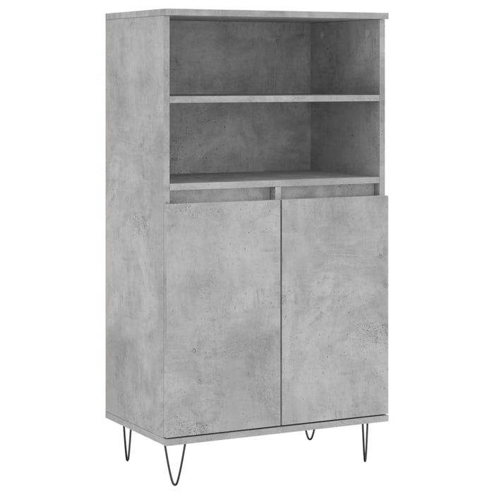 Credenza-Buffet-Armadio da cucina Grigio Cemento 60x36x110 cm in Legno Multistrato 967312