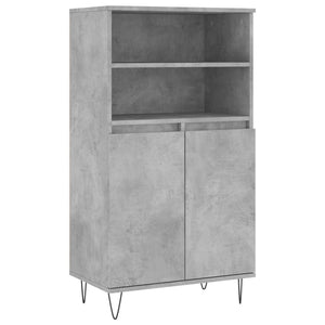 Credenza Grigio Cemento 60x36x110 cm in Legno Multistratocod mxl 78806