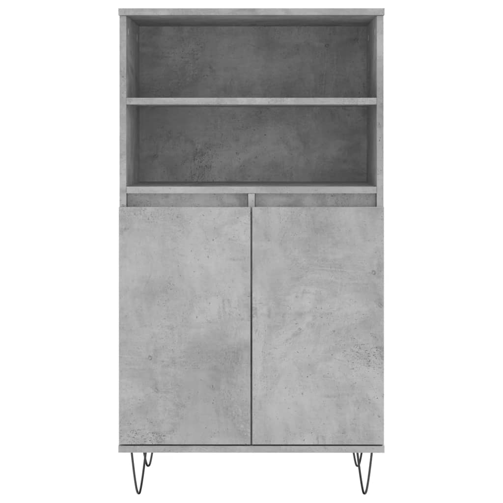 Credenza-Buffet-Armadio da cucina Grigio Cemento 60x36x110 cm in Legno Multistrato 967312
