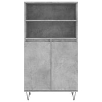 Credenza-Buffet-Armadio da cucina Grigio Cemento 60x36x110 cm in Legno Multistrato 967312