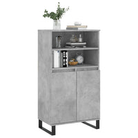 Credenza-Buffet-Armadio da cucina Grigio Cemento 60x36x110 cm in Legno Multistrato 997816