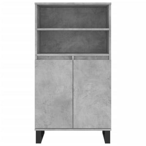 Credenza-Buffet-Armadio da cucina Grigio Cemento 60x36x110 cm in Legno Multistrato 997816