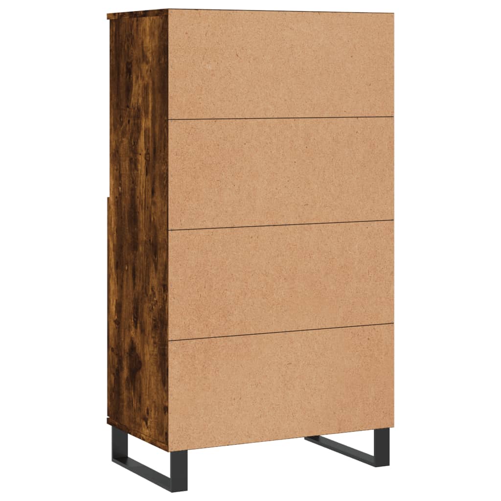 Credenza Rovere Fumo 60x36x110 cm in Legno Multistrato 831497