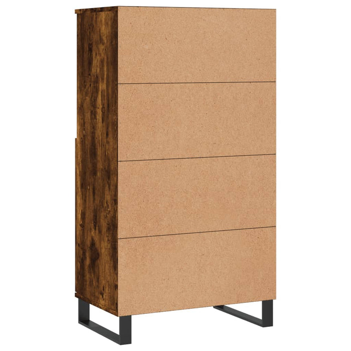 Credenza Rovere Fumo 60x36x110 cm in Legno Multistrato 831497