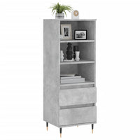 Credenza Grigio Cemento 40x36x110 cm in Legno Multistrato 831504