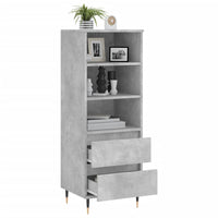 Credenza Grigio Cemento 40x36x110 cm in Legno Multistrato 831504