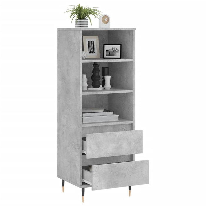 Credenza Grigio Cemento 40x36x110 cm in Legno Multistrato 831504