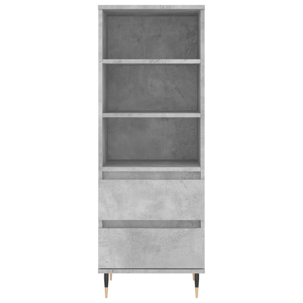 Credenza Grigio Cemento 40x36x110 cm in Legno Multistrato 831504
