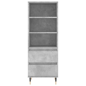 Credenza Grigio Cemento 40x36x110 cm in Legno Multistrato 831504