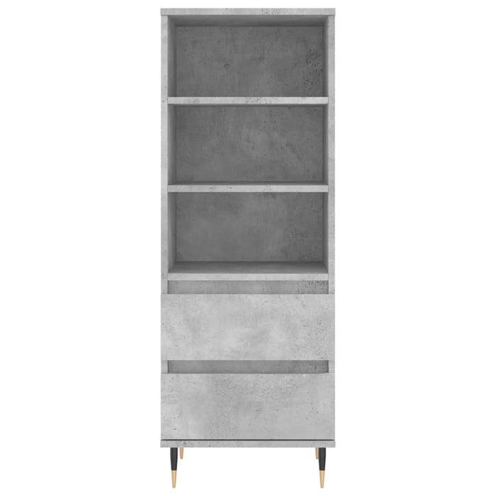 Credenza Grigio Cemento 40x36x110 cm in Legno Multistrato 831504