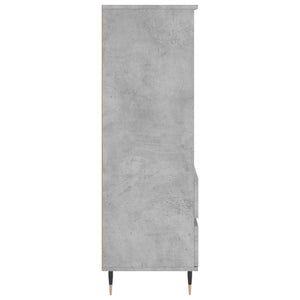 Credenza Grigio Cemento 40x36x110 cm in Legno Multistrato 831504