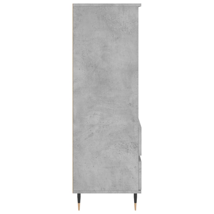 Credenza Grigio Cemento 40x36x110 cm in Legno Multistrato 831504