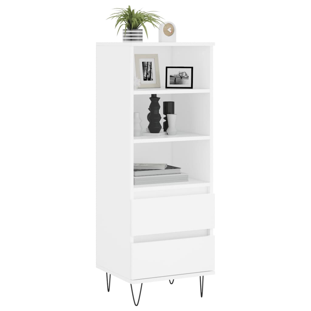Credenza Bianco 40x36x110 cm in Legno Multistrato 831508