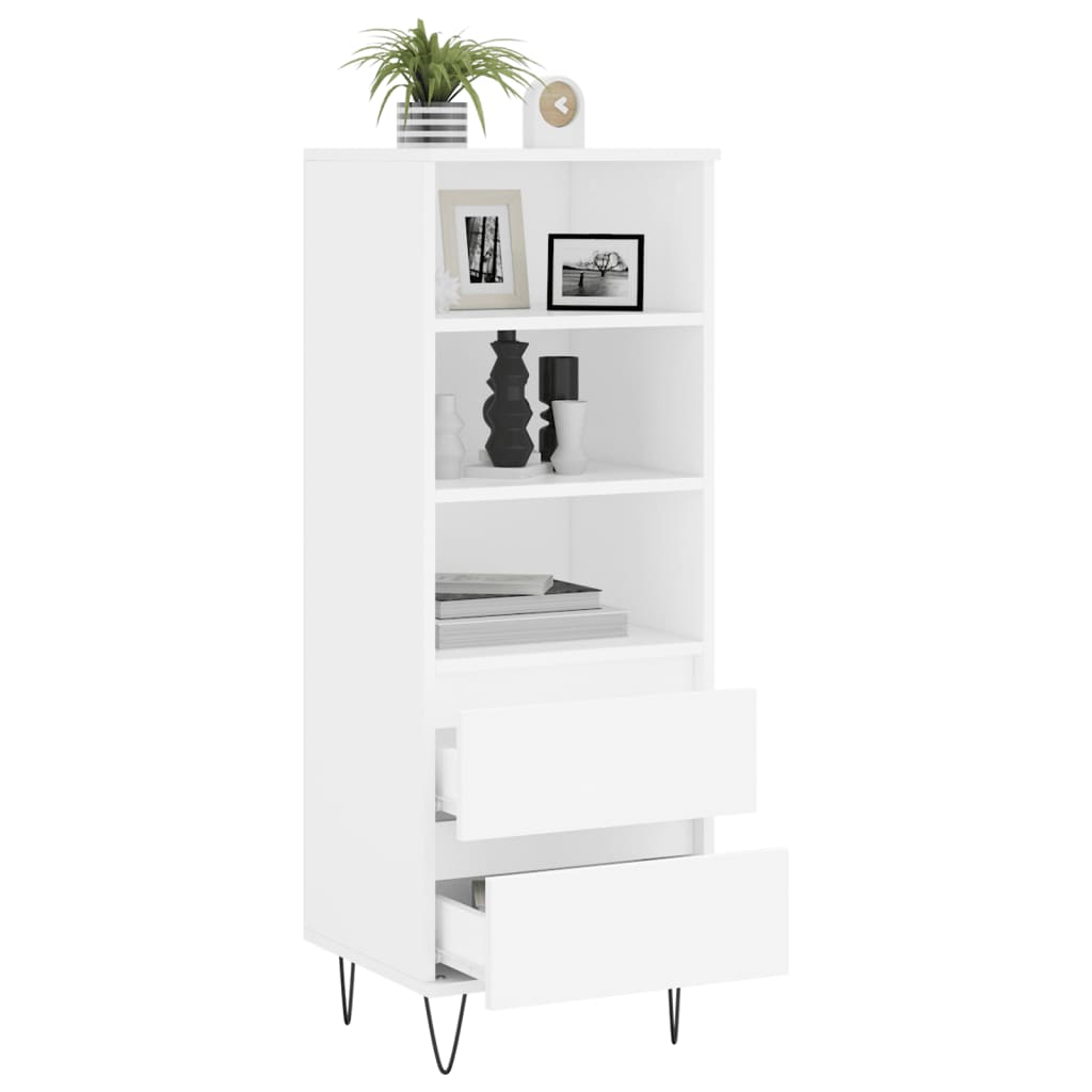 Credenza Bianco 40x36x110 cm in Legno Multistrato 831508