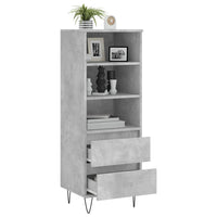 Credenza Grigio Cemento 40x36x110 cm in Legno Multistrato 831512