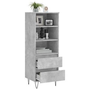 Credenza Grigio Cemento 40x36x110 cm in Legno Multistrato 831512