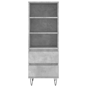 Credenza Grigio Cemento 40x36x110 cm in Legno Multistrato 831512