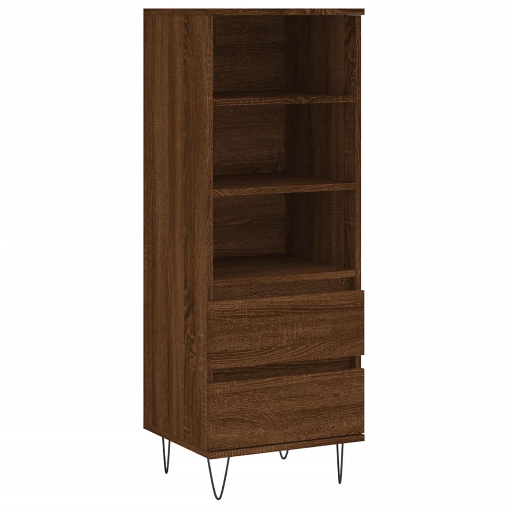 Credenza Rovere Marrone 40x36x110 cm in Legno Multistrato 831515