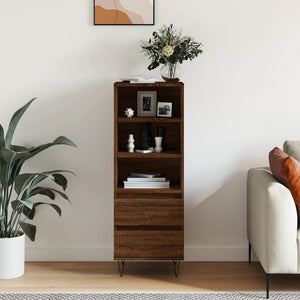 Credenza Rovere Marrone 40x36x110 cm in Legno Multistrato 831515