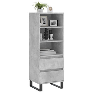 Credenza Grigio Cemento 40x36x110 cm in Legno Multistrato 831520