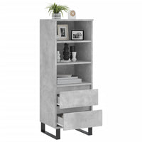 Credenza Grigio Cemento 40x36x110 cm in Legno Multistrato 831520