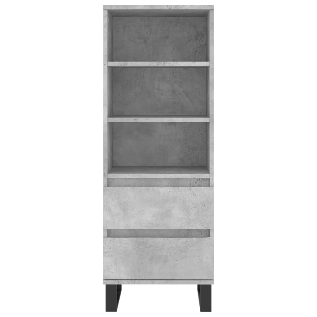 Credenza Grigio Cemento 40x36x110 cm in Legno Multistrato 831520
