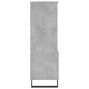Credenza Grigio Cemento 40x36x110 cm in Legno Multistrato 831520