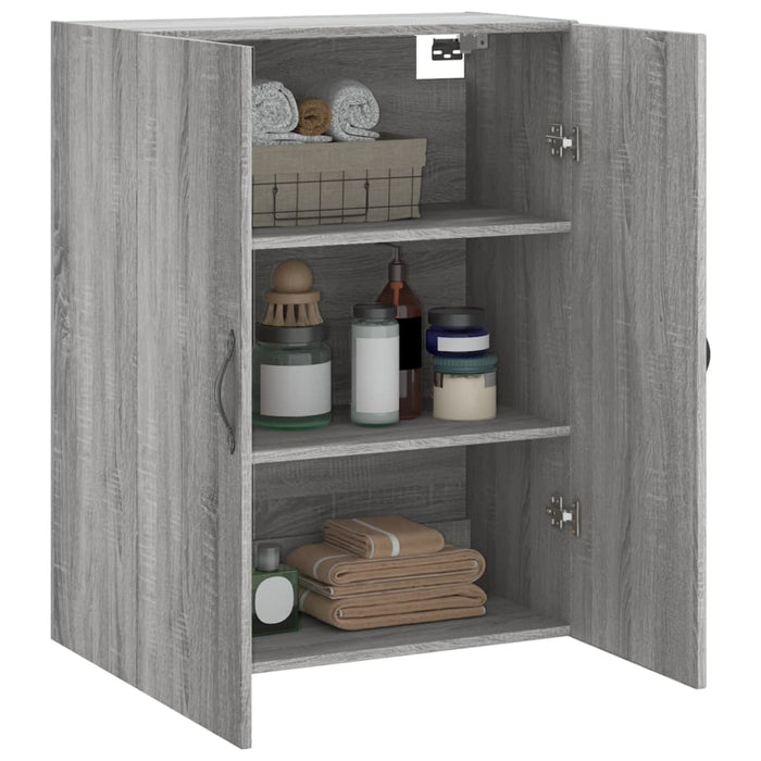 Mobile a Parete Grigio Sonoma 69,5x34x90 cm Legno Multistrato 834984