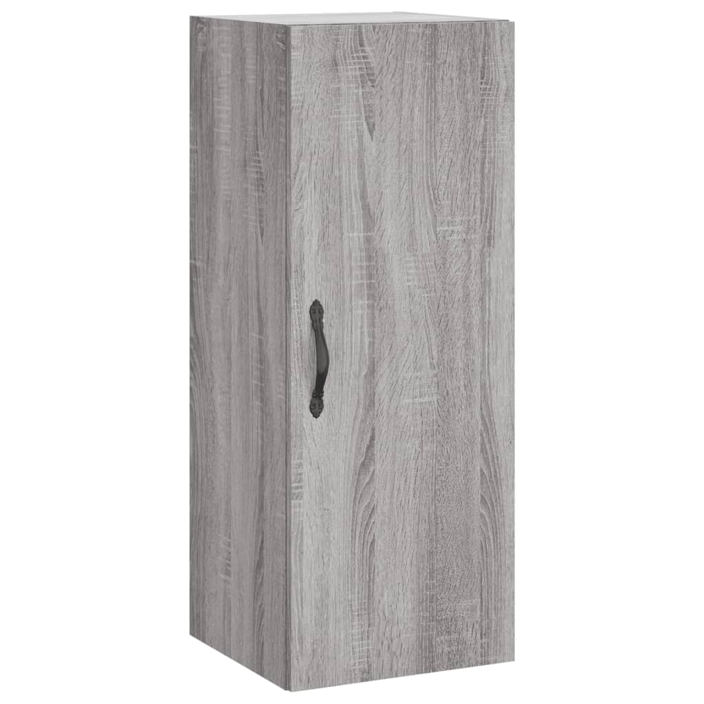 Mobile a Parete Grigio Sonoma 34,5x34x90 cm Legno Multistrato 835000