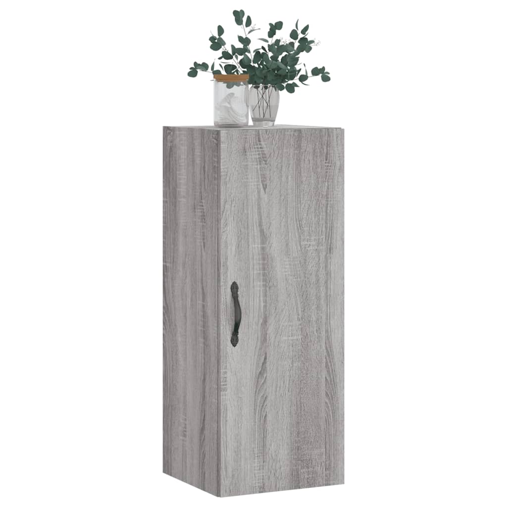 Mobile a Parete Grigio Sonoma 34,5x34x90 cm Legno Multistrato 835000