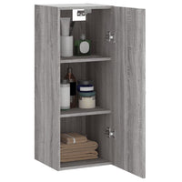 Mobile a Parete Grigio Sonoma 34,5x34x90 cm Legno Multistrato 835000