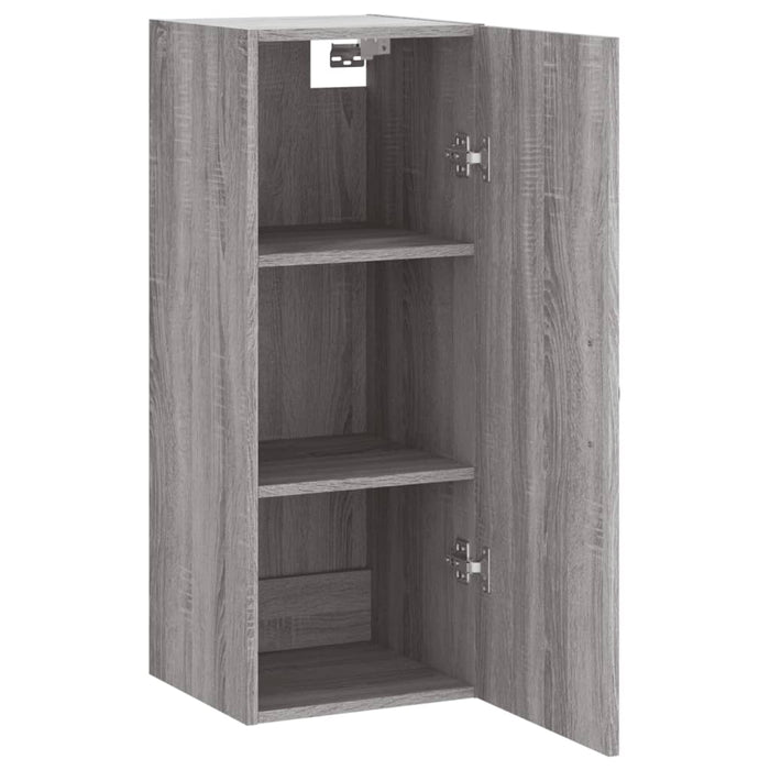 Mobile a Parete Grigio Sonoma 34,5x34x90 cm Legno Multistrato 835000